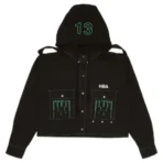 Black Hood By Air Hooded Trucker Sweatshirt